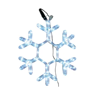Новогодишни LED лампи, снежинка, бяла - 3м