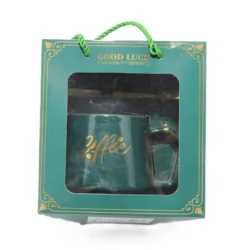 Чаша и метална лъжица - Coffee day - Порцелан