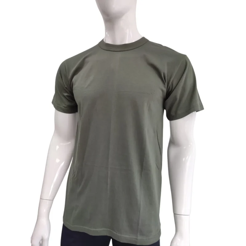 Мъжка тениска - Маслинено зелено - 100% памук