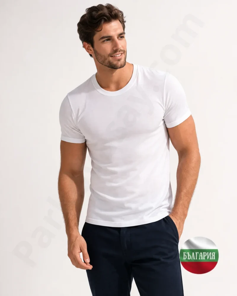 Мъжка тениска 100% пениран памук
