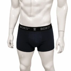 Мъжки боксерки BORTI черни памук еластан удобно мъжко бельо