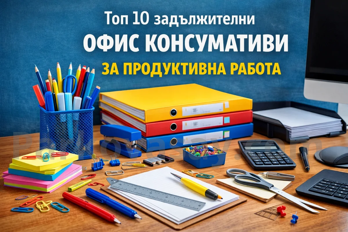 Офис консумативи за продуктивна работа – папки, химикалки, органайзер и канцеларски материали