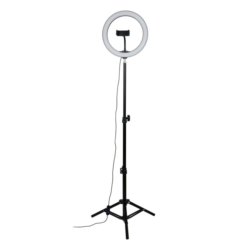 10″ LED Ринг лампа Xmart RL-T120, В комплект с Трипод и Стойка за смартфон