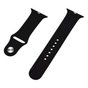 Каишка за Apple Watch Xmart, Силиконова, 22 мм, Черна