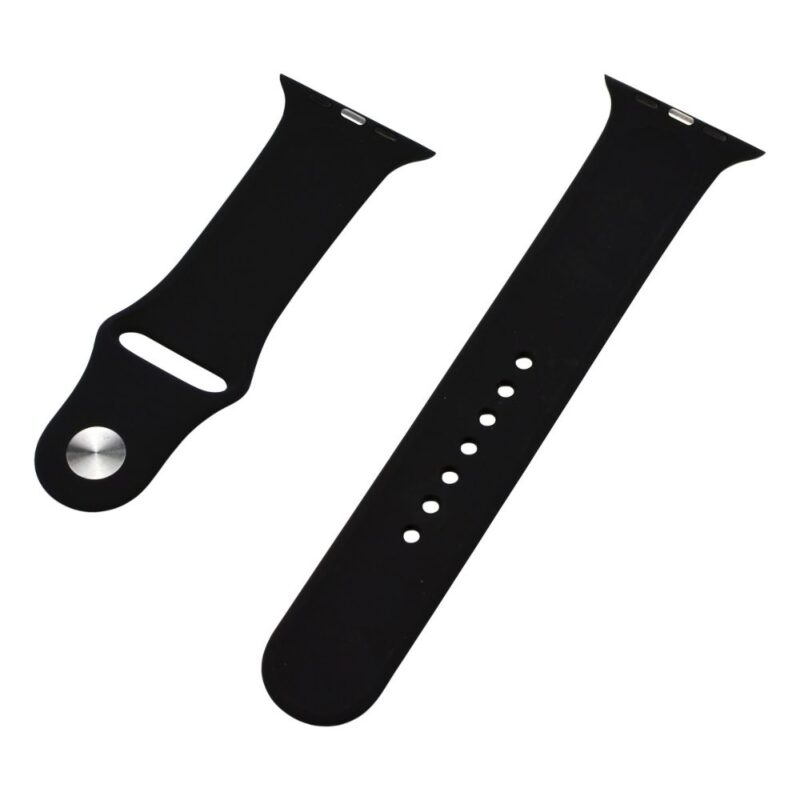 Каишка за Apple Watch Xmart, Силиконова, 22 мм, Черна
