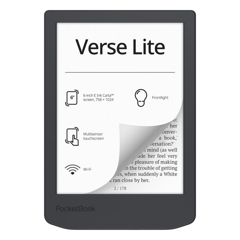 eBook четец PocketBook PB619 Verse Lite, Среднощно сиво