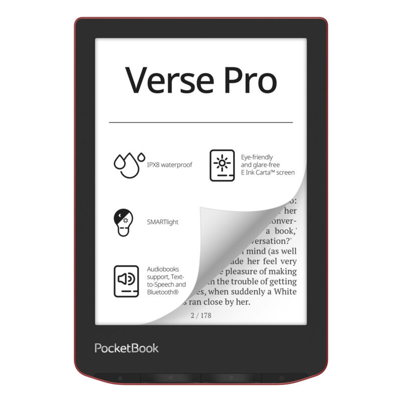 eBook четец PocketBook PB634 Verse Pro, Страстно червен