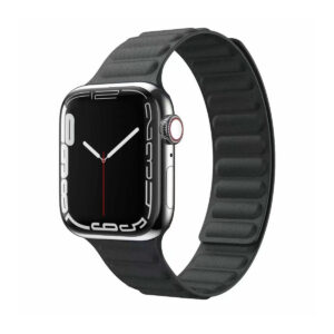 Каишка за Apple Watch Xmart, Магнитно захващане, 42/44/45/49 мм, Черна