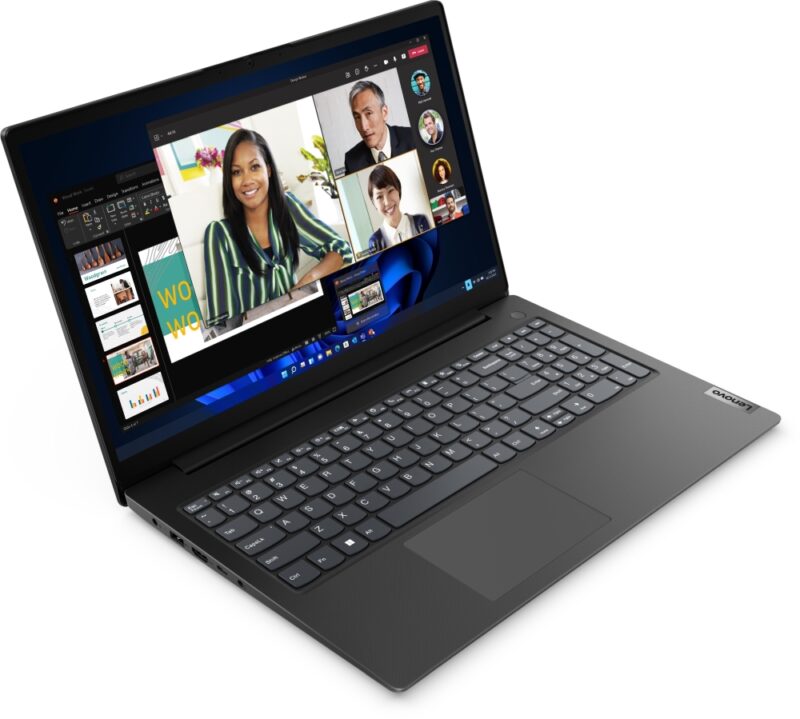 Лаптоп, Lenovo V15 G4 AMD Ryzen 3 7320U (up to 4.1GHz, 4MB), 16GB LPDDR5 5500MHz, 512GB SSD, 15.6" FHD (1920x1080) TN AG, AMD Radeon 610M Graphics, WLAN, BT, HD 720p Cam, DOS, 3Y CCI