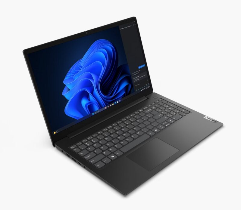 Лаптоп, Lenovo V15 G5 IRL Intel Core i3-1315U (up to 4.5GHz, 10MB), 8GB DDR5-5200, 512GB SSD, 15.6" FHD (1920x1080) TN AG, Integrated UHD Graphics, WLAN, BT, HD 720p Cam, 3 cell, Black, DOS, 3Y CCI