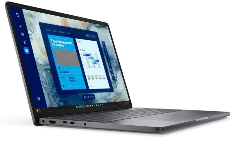 Лаптоп, Dell Pro 16 PC16250, Intel 5 120U (10 cores, up to 5.0 GHz), 16" FHD+(1920x1200) 300nits AG, 8 GB: 1x8 GB, DDR5, 5600 MT/s, 512 GB TLC SSD, Intel Graphics, FHD HDR IR Cam and Mic, Wi-Fi 6E, FPR, Backlit Kb, Win11 Pro, Magnetite, 3Y PS