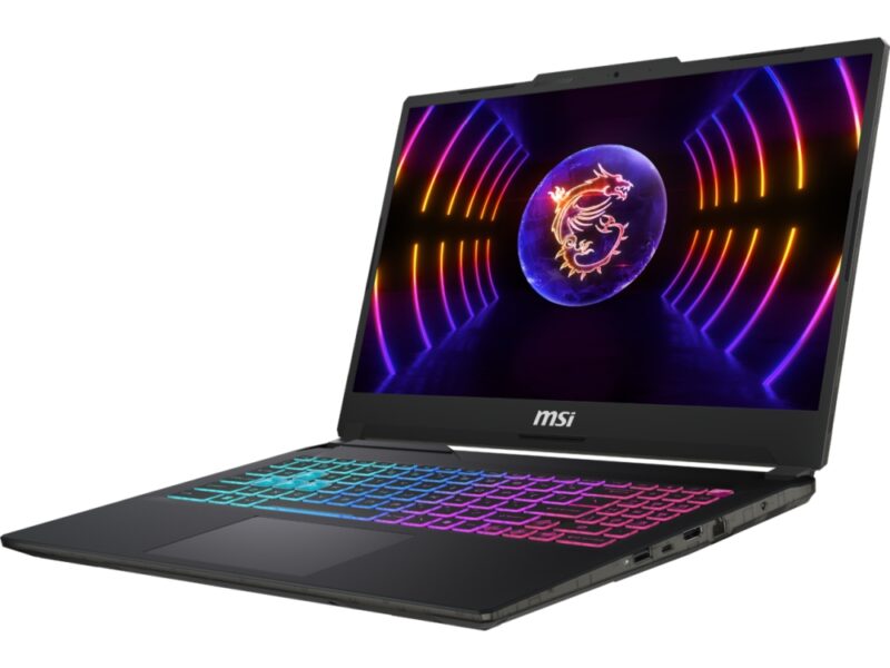 Лаптоп, MSI Cyborg 15 A13UCK, i5-13420H (8C/12T, up to 4.60GHz, 12 MB), GeForce RTX 3050 4GB GDDR6, 15.6" FHD (1920x1080), 144Hz, IPS-Level, 16GB DDR5 5200MHz, 512GB PCIe Gen4x4 SSD, WiFi 6E, BT 5.3, 4 Zone RGB Kbd, NO OS, 53.5Whrs, 1.98 kg