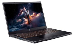 Лаптоп, Acer Nitro V 15, ANV15-52-59ZT, Intel Core i5-13420H (8C/12T, up to 4.7GHz, 12MB), 15.6" FHD IPS (1920x1080), 165Hz, 16GB DDR5 (1 Slot free), 512GB PCIe NVMe SSD, NVIDIA GeForce RTX 3050 6GB GDDR6, Wi-Fi AX, BT 5.2, HD Cam, KB Backlight, No OS, Obsidian
