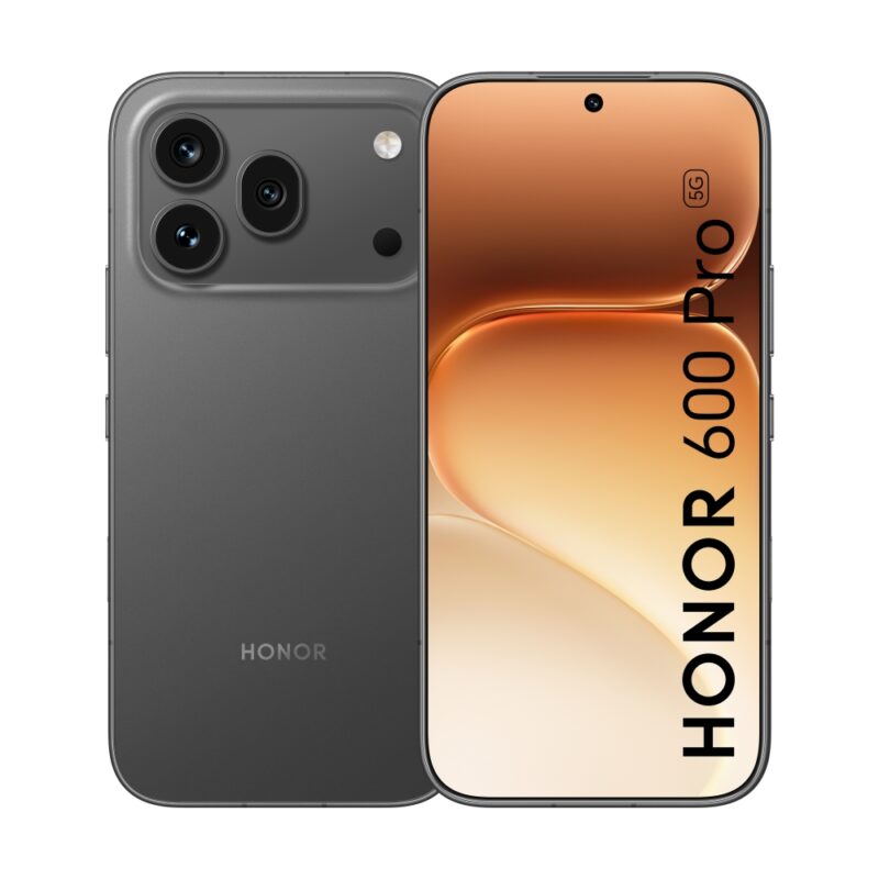 Мобилен телефон, Honor 600 Pro Black, 6.57" 120Hz Amoled straight display, 2728x1264, Qualcomm Snapdragon 8 Elite (2x4.32GHz+6x3.53GHz), 12GB, 512GB, 200+50+12MP/50MP, 6400mAh, Google Gemini,FPT, BT, USB Type-C,Android 16,  AI - powered MagicOS + Honor CHOICE LCHSE Earbu
